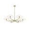 Z-Lite Leila Chandelier, 6-Light, 44 In.W x 10.75 In.H, Luxe Gold/White Linen 744-44R-LG - alternate 6